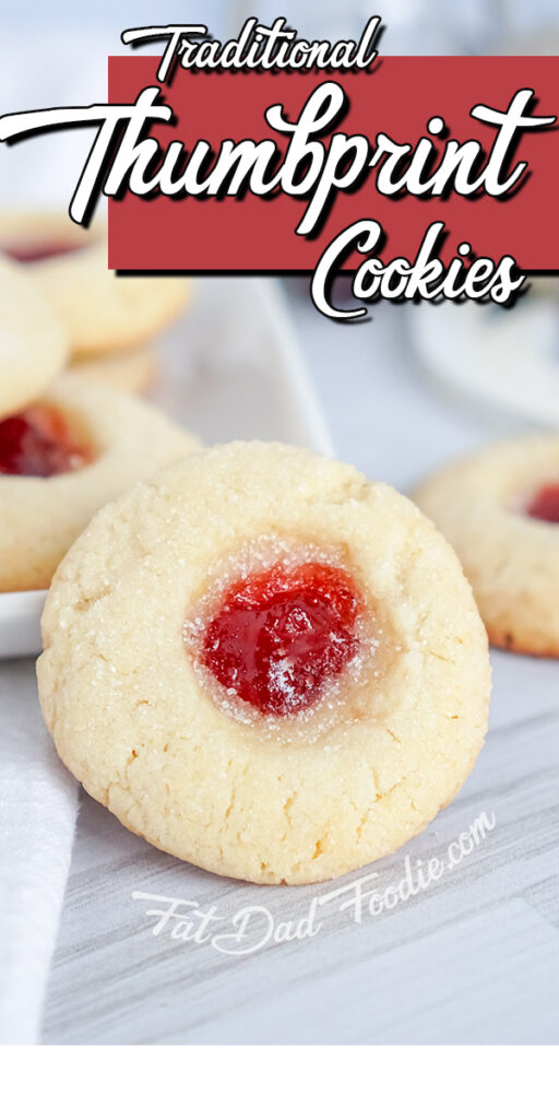 Traditional Thumbprint Christmas Cookies - Fat Dad Foodie