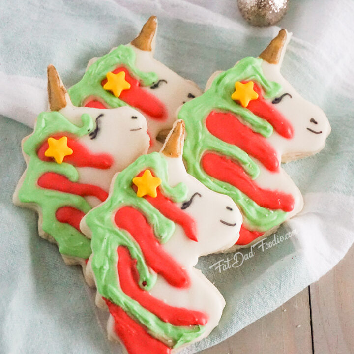 Christmas Unicorn Cookies