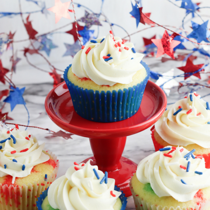 4th of July Jello Cupcakes