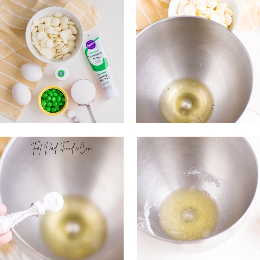meringue cookie recipe in process ingredients