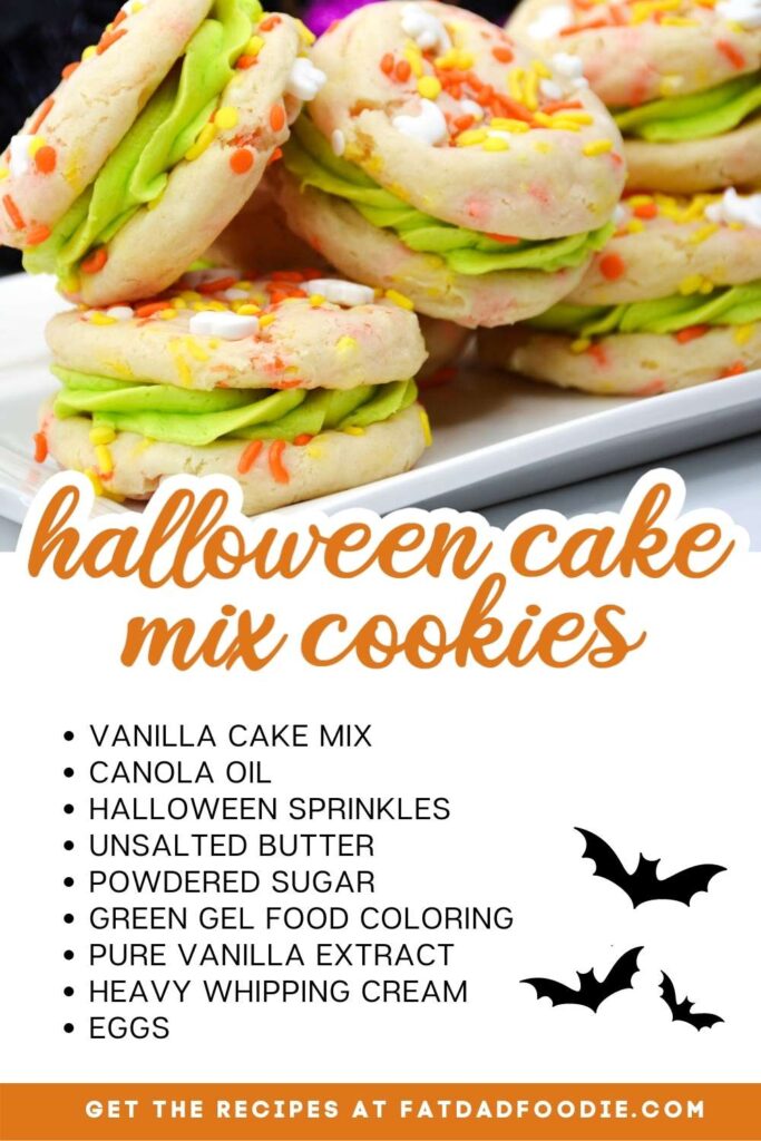 cake mix cookies for halloween with ingredients