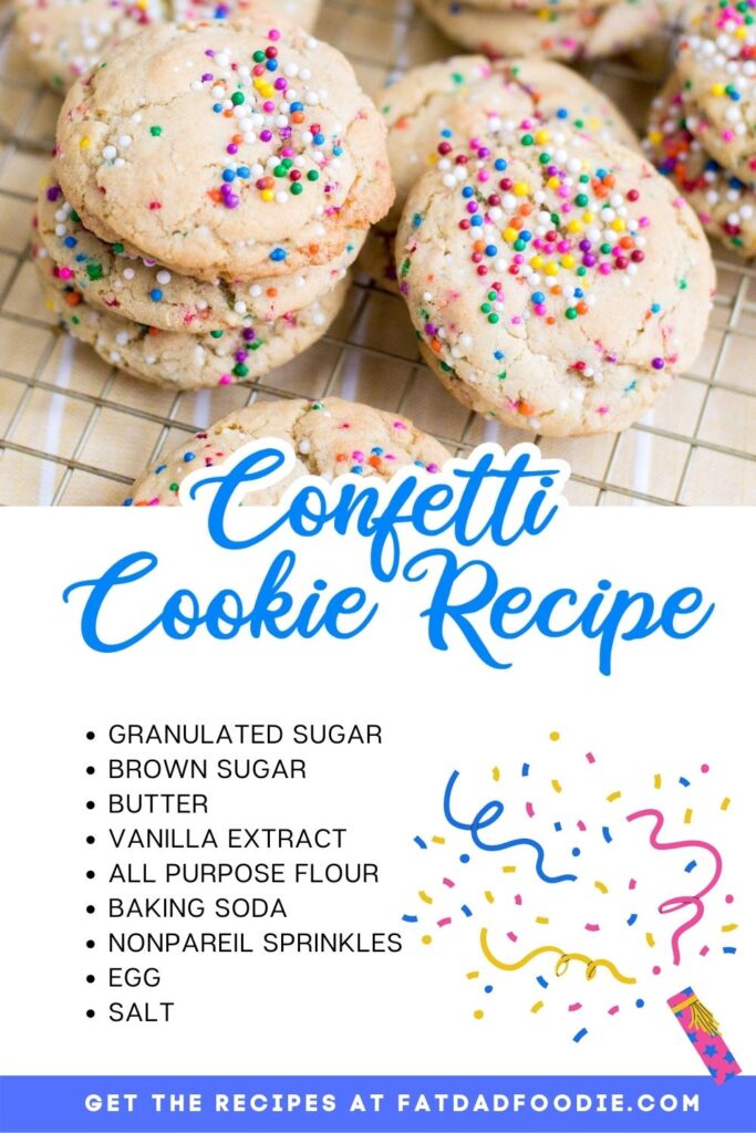confetti cookie recipe with ingredients