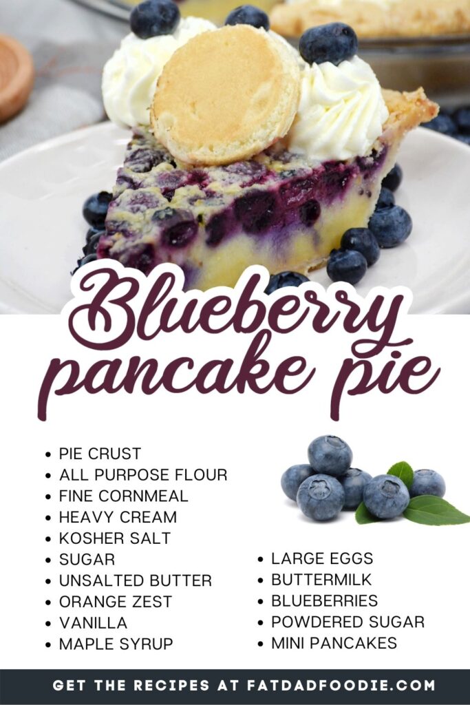 blueberry pancake pie with ingredients