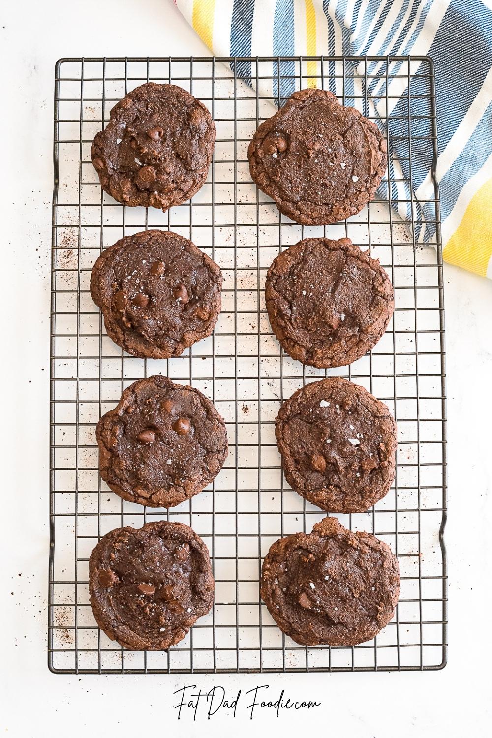 crumbl brownie batter cookie cooking rack
