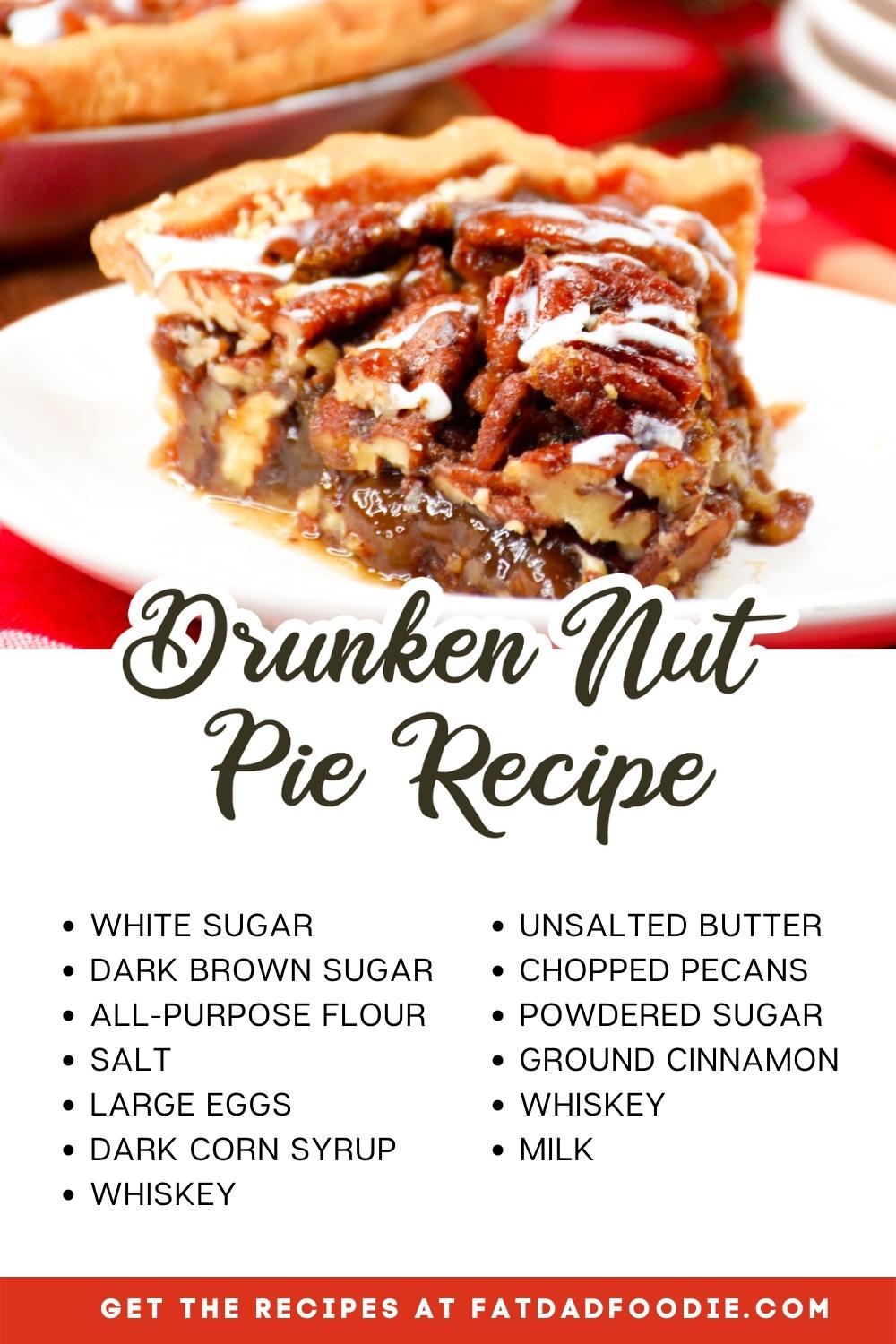 drunken nut pie recipe ingredients list