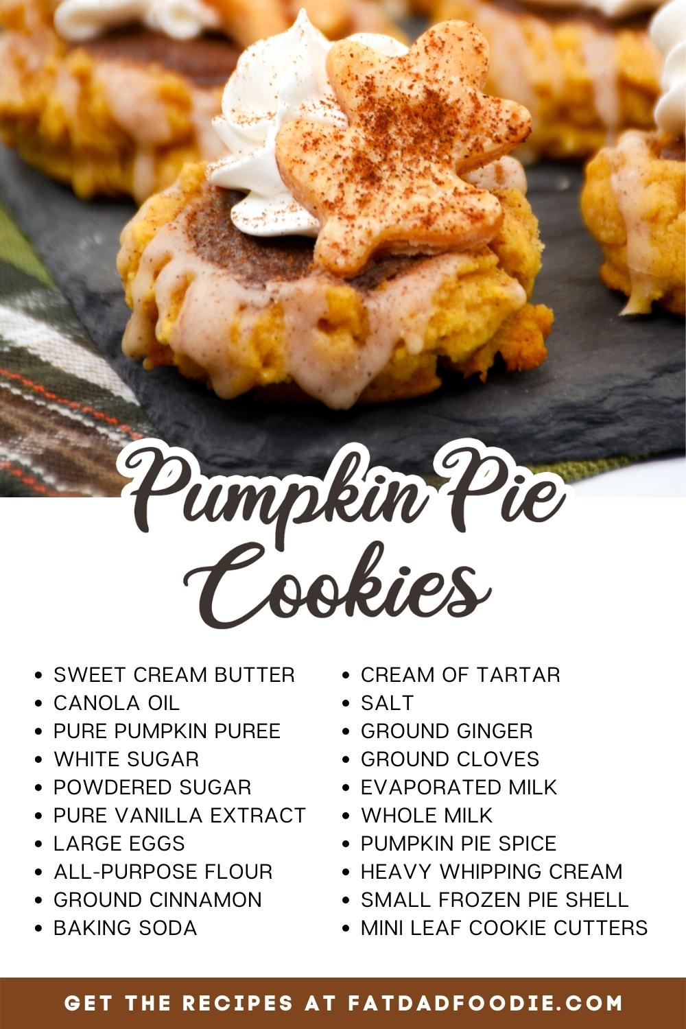 pumpkin pie cookies ingredient list