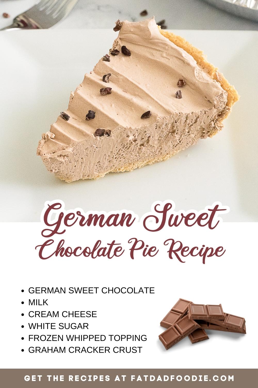 german sweet chocolate pie ingredient list