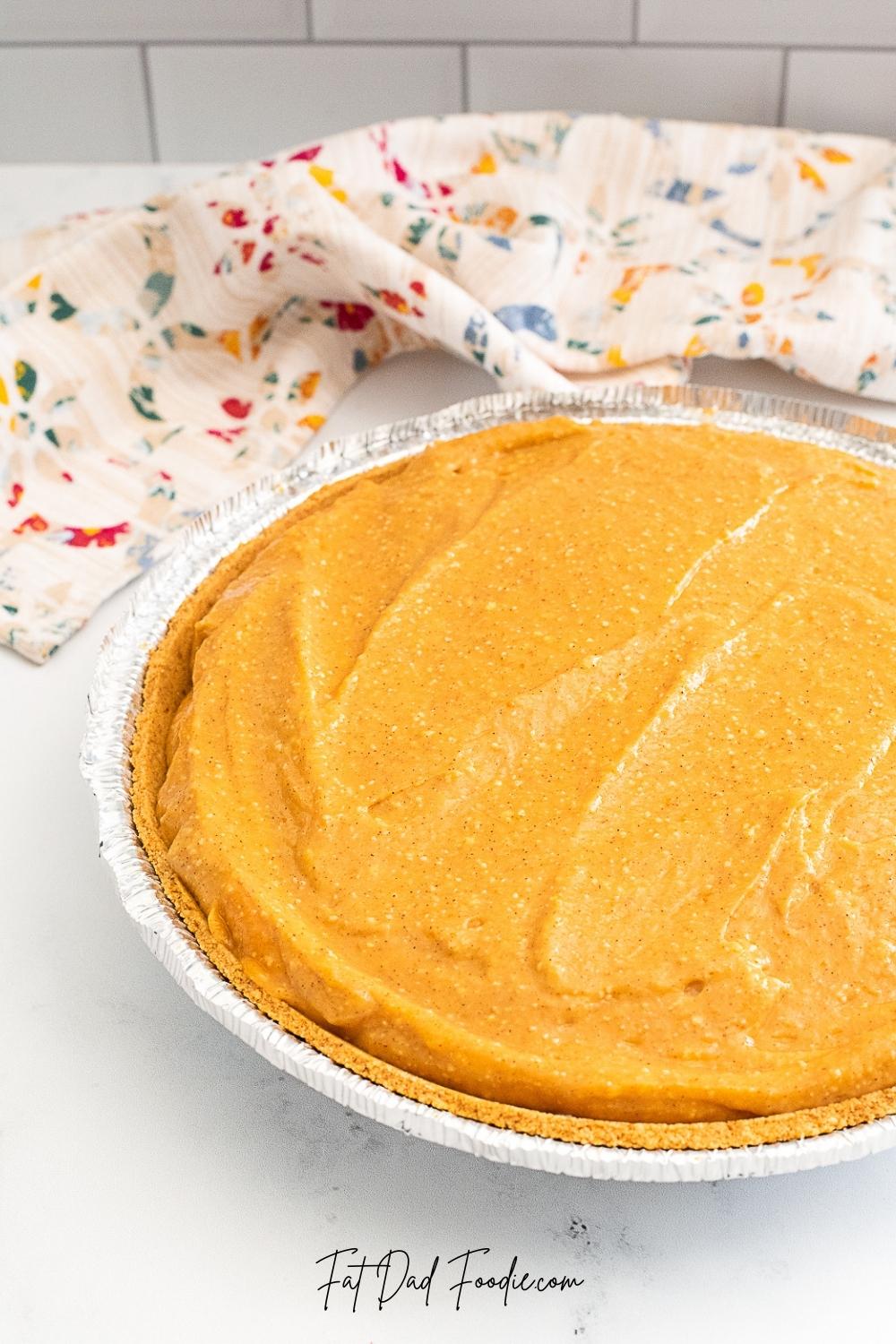 whole double layer pumpkin pie