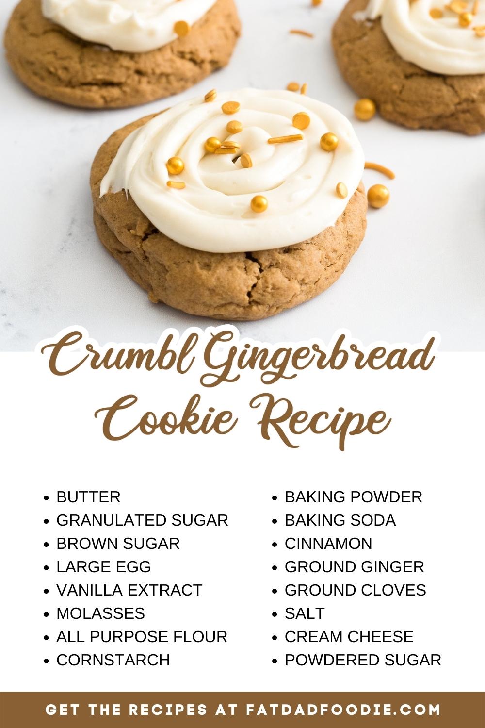 crumbl gingerbread cookie recipe ingredient list