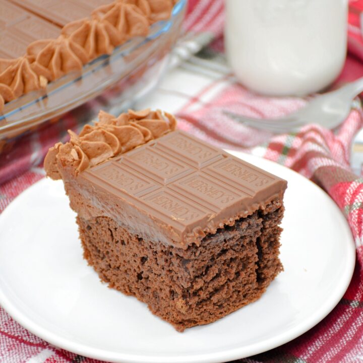hersheys bar chocolate cake slice