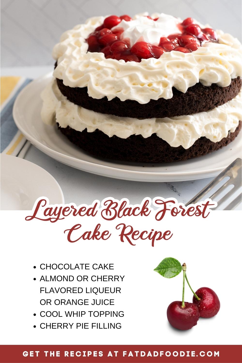 layered black forest cake ingredient list