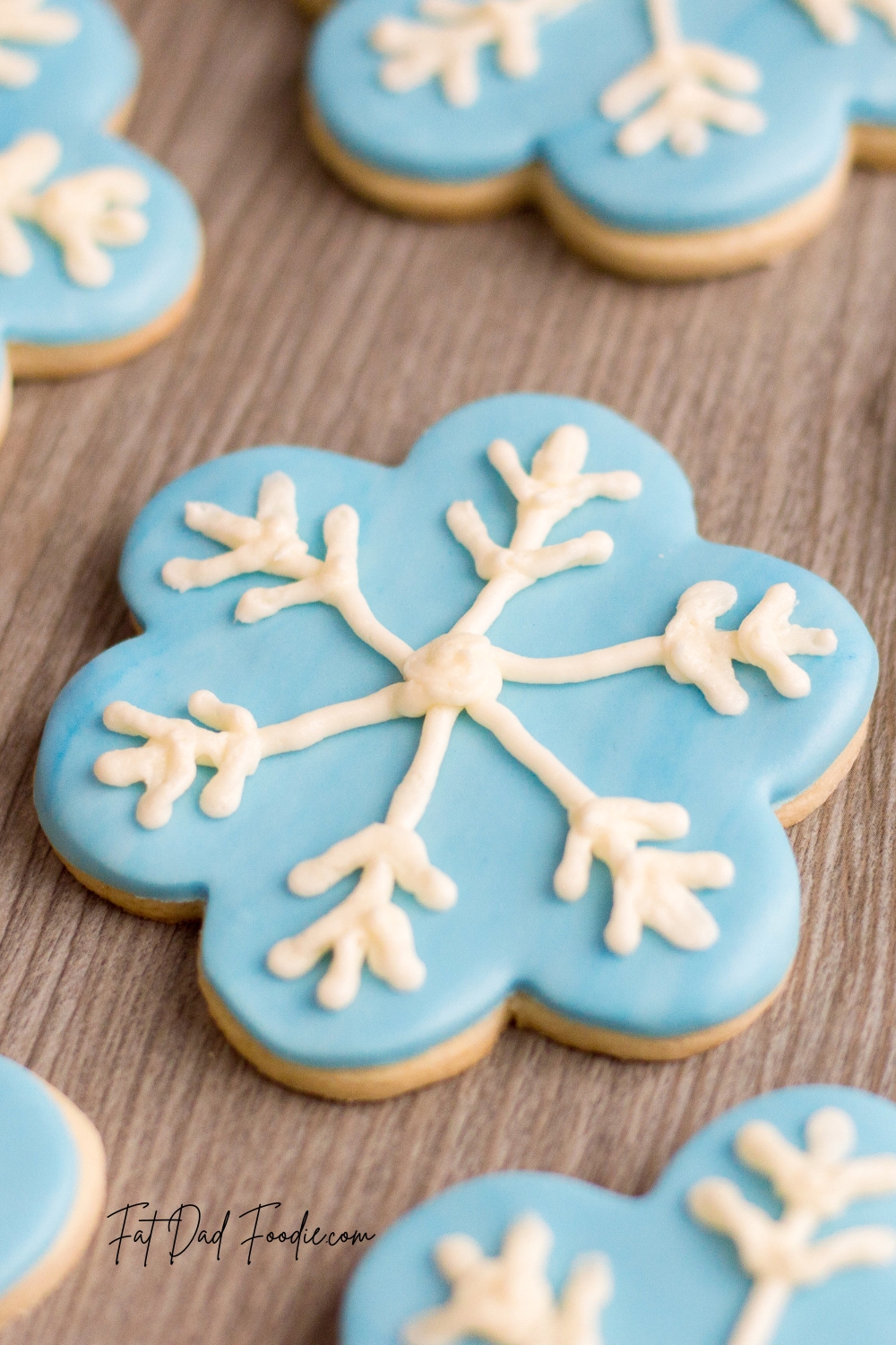 snowflake cookie recipe closeup
