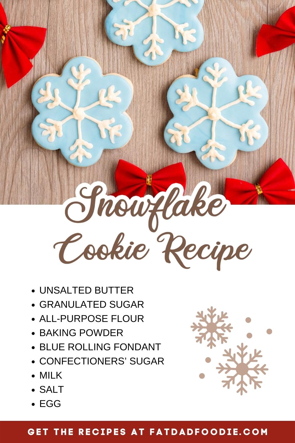 snowflake cookie recipe ingredient list