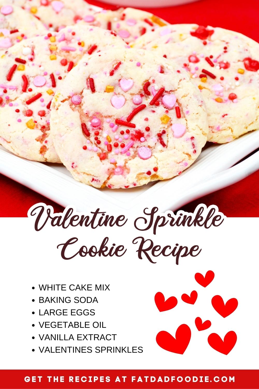 valentine sprinkle cookie recipe ingredient list
