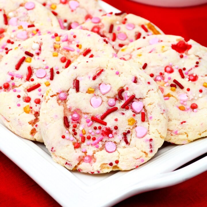 valentine sprinkle cookie recipe red placemat