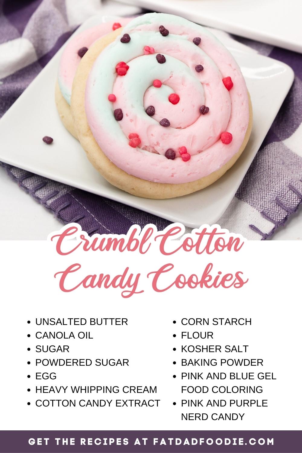 crumbl cotton candy cookies ingredient list