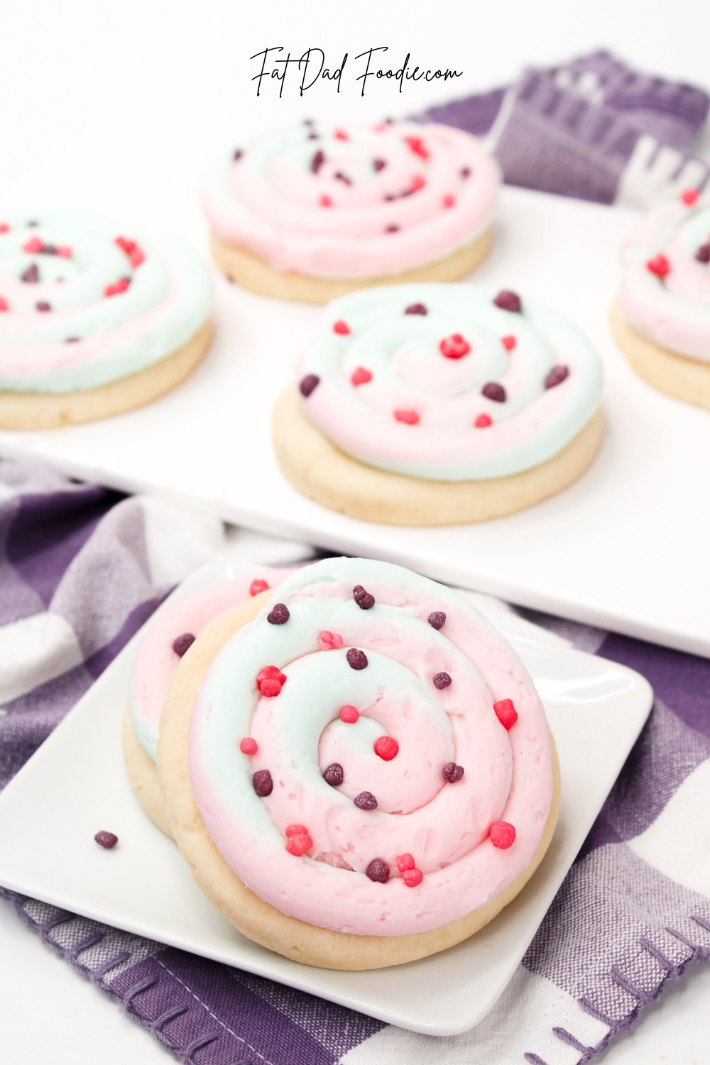 crumbl cotton candy cookies with food coloring