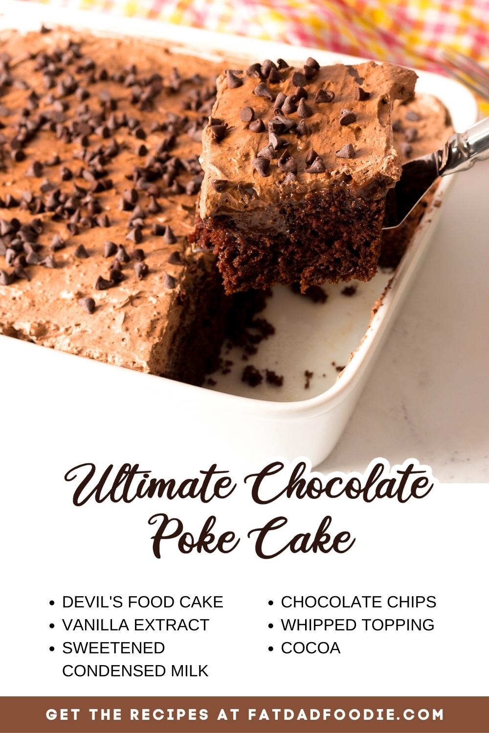 ultimate chocolate poke cake ingredient list