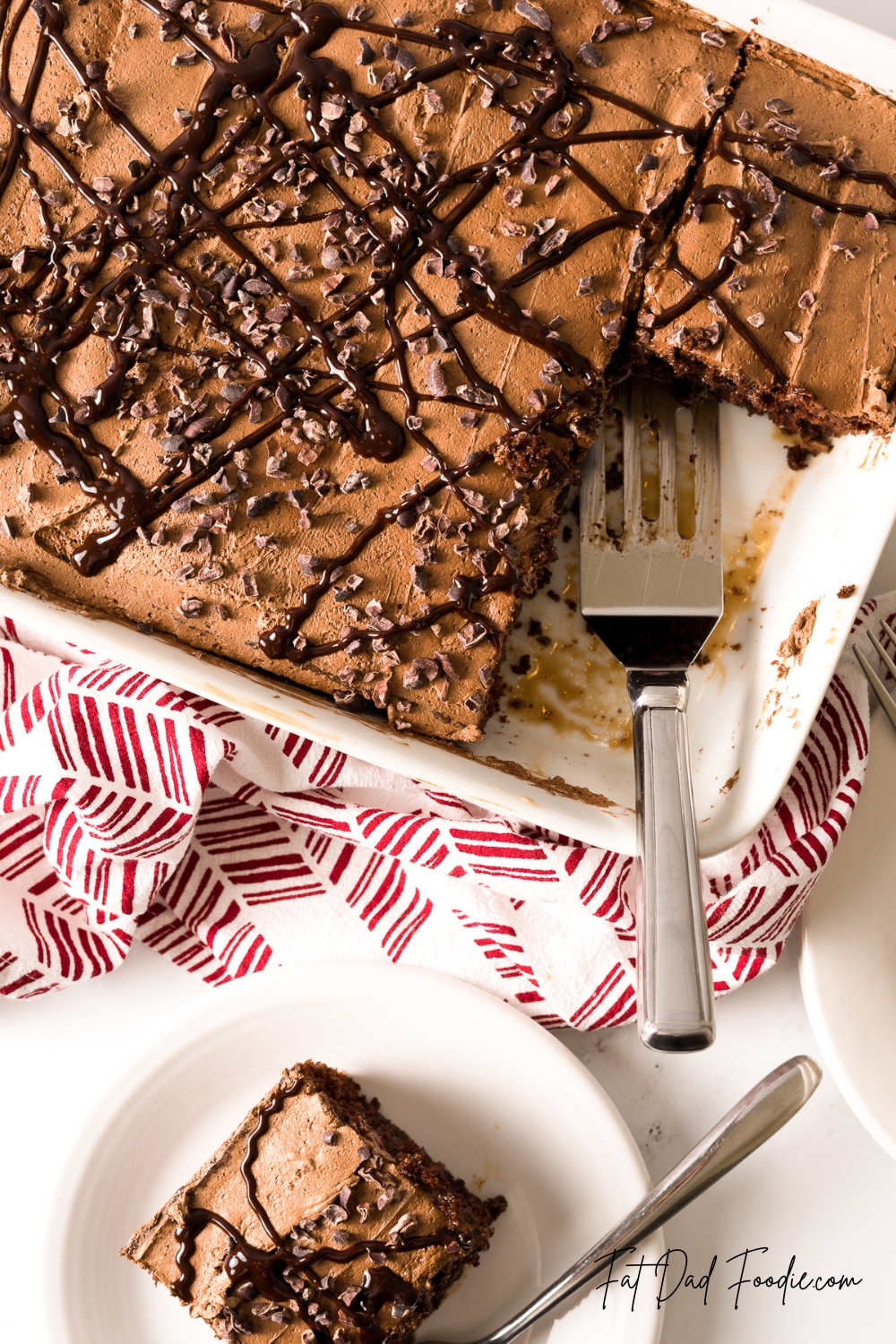 death by chocolate poke cake spatula