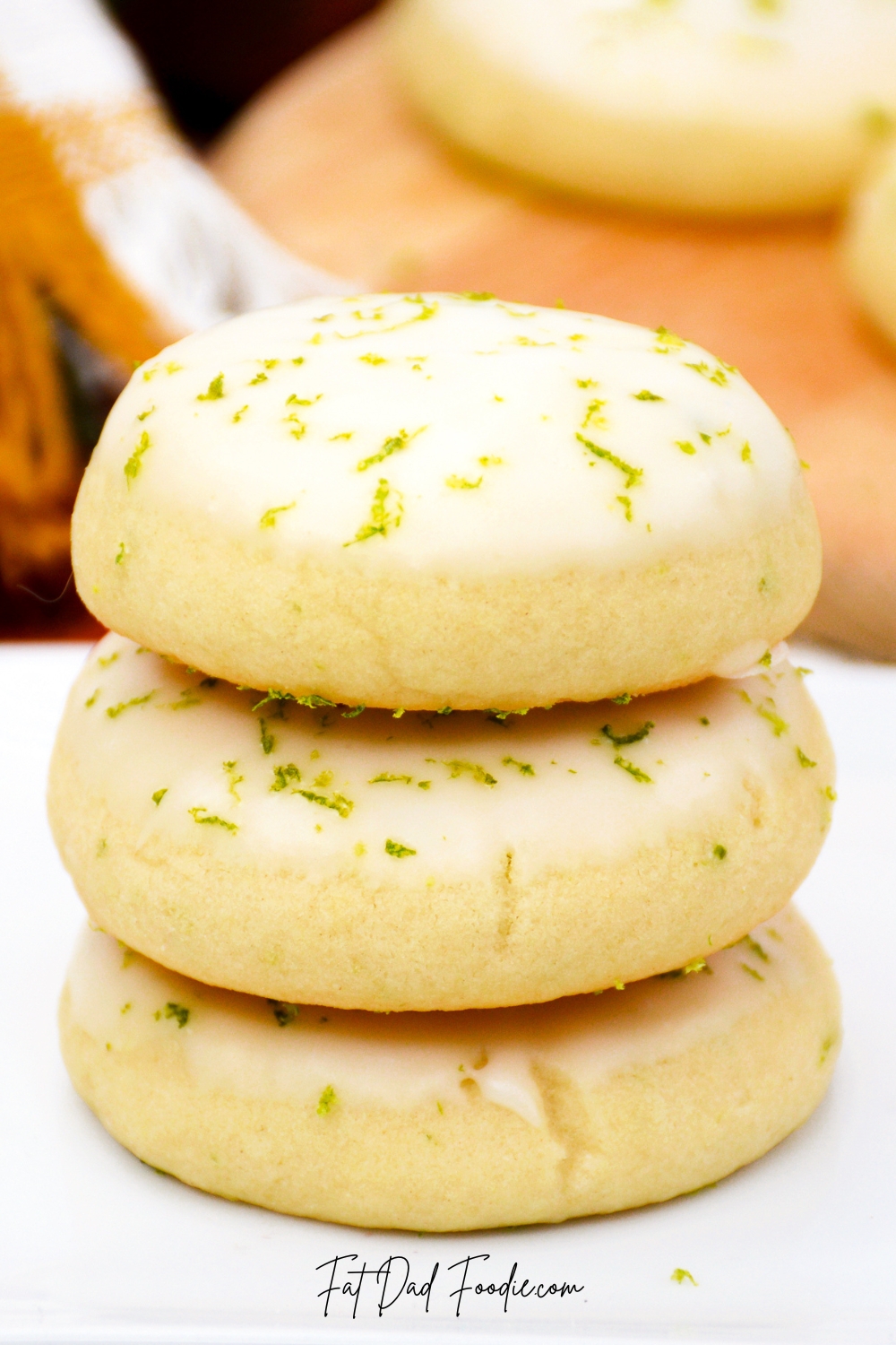 key lime meltaway cookie recipe stacked
