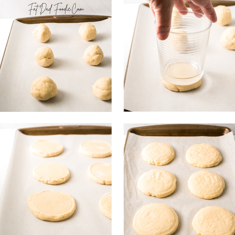 crumbl sugar cookie recipe in process baking