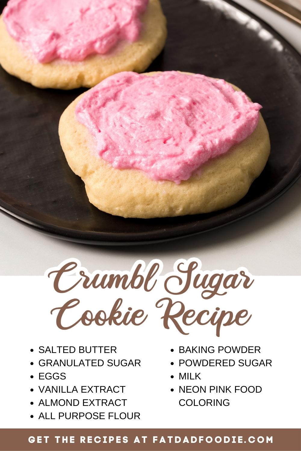 crumbl sugar cookie recipe ingredient list