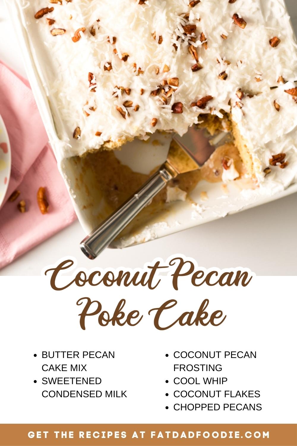coconut pecan poke cake ingredients list